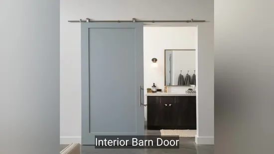 Composite Wooden Decorative Modern French Hardware Interior Barn Door 