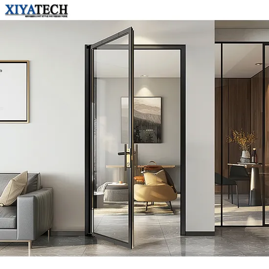 Современная американская алюминиевая наружная дверь с двойным остеклением, французская входная арка, распашная дверь