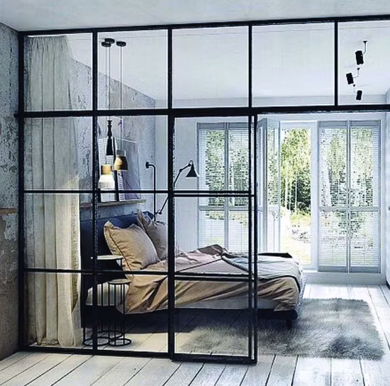 Economic Price Partition French Style Exterior Iron Door 