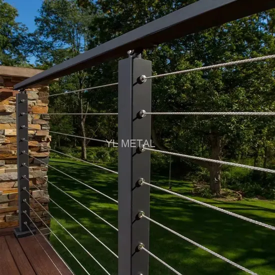 Перила из нержавеющей стали для сада YL Factory, монтируемые сбоку, с тросом