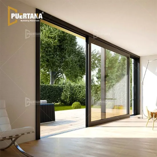 Large Huge 6*2.4m Two Panels Aluminum Glass Lift Sliding Glass Door Wall 